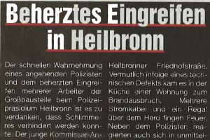Beherztes Eingreifen in Heilbronn